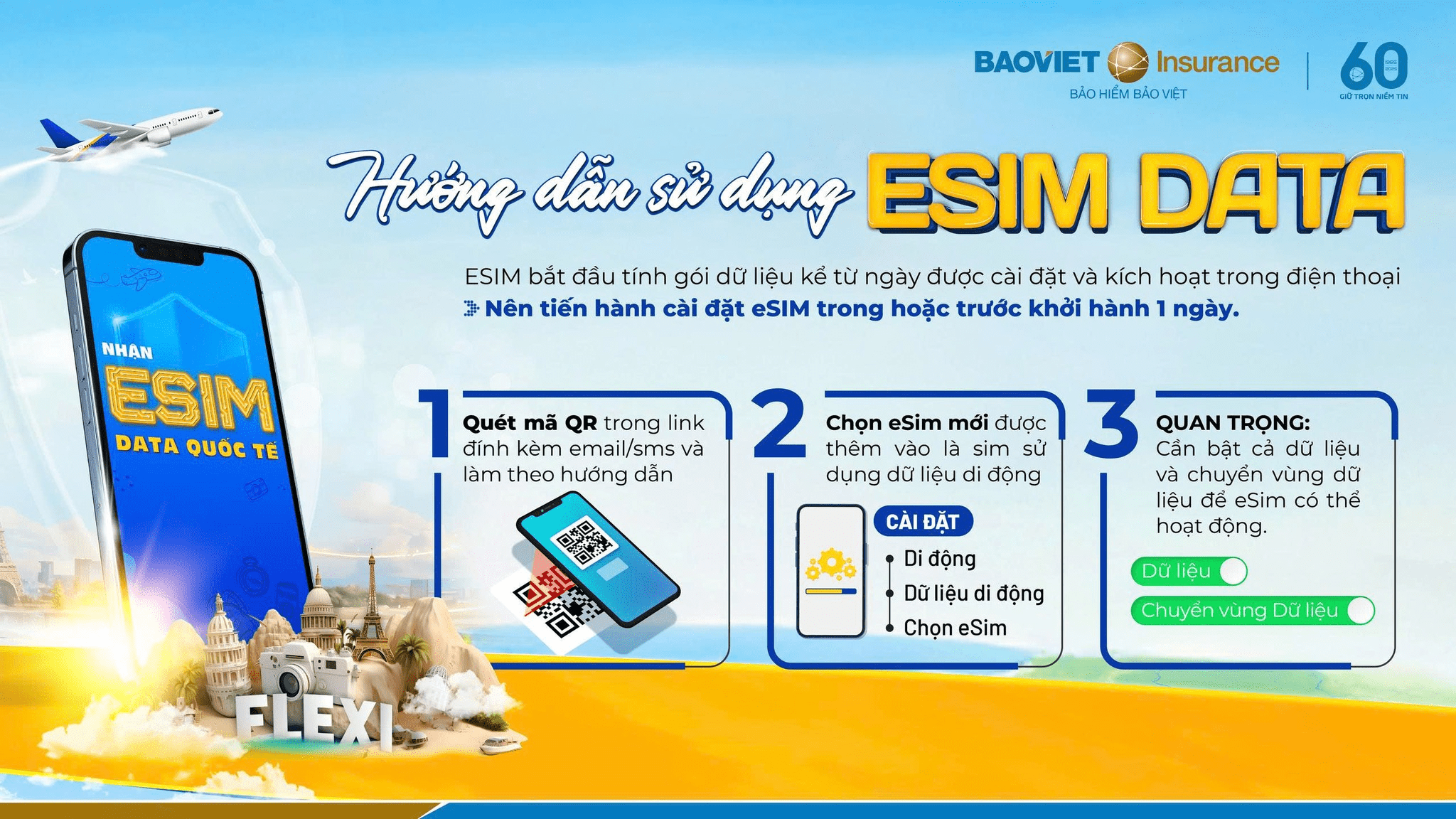 Khuyên mãi bảo hiểm du lịch Flexi - Bảo Việt